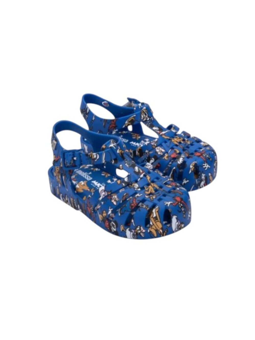 Mini Melissa Sandals T-Strap Fruit Scented PVC Black Mickey & Friends Toddler 8